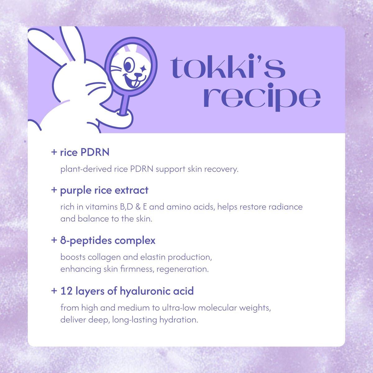 tokki on the moon Purple Rice PDRN Aurora Mist | Feuchtigkeitsspendendes Gesichtswasser & Toner | Hautbarriere-Unterstützung & strahlender Glanz | Vegane koreanische Hautpflege | 85 ml