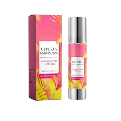 Renovia Cyperus Rotundus Öl zur Haarentfernung - 100ml Natürliches Öl zur Reduzierung des Körperhaarwuchses, Geeignet für alle Hauttypen