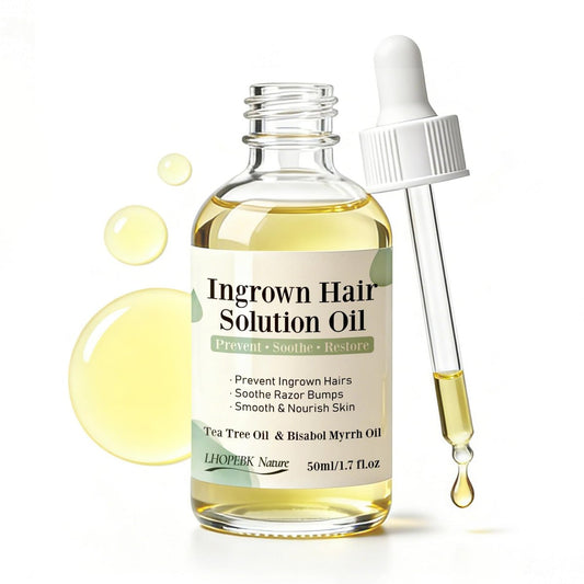 Ingrown Hair Treatment Oil Serum – 50 ml Beruhigendes After-Shave-Öl gegen eingewachsene Haare, Rasurbrand, Rötungen und Reizungen für Bikinizone, Beine, Achseln, Hals, Bart und Gesicht