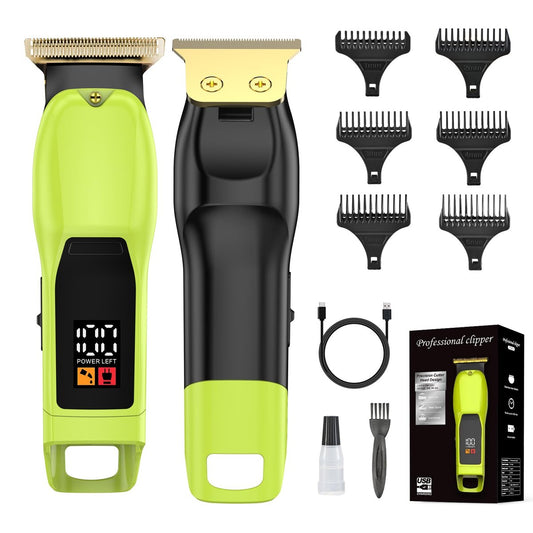 Elehomyou Barttrimmer für Herren, wiederaufladbarer kabelloser Haarschneider mit LED-Anzeige und Aufhänge-Design, 180 Min. Laufzeit, 6 Aufsätze, Typ-C-Laden für Gesicht, Hals, Intimbereich & Körperpflege, ideales Geschenk