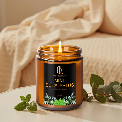 Mint Eucalyptus Kerzen, Minze Eukalyptus Duftkerze, Muttertag Kerzen Geschenk für Frauen, Sojakerzen für Zuhause, 7oz 50 Stunden Brenndauer