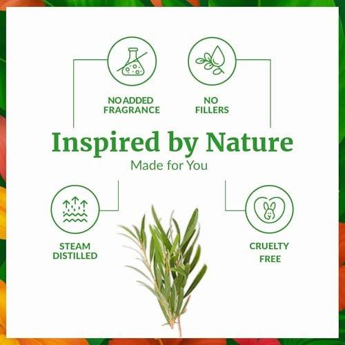 SVA Teebaumöl Bio – 59 ml – 100% natürliches Bio-Teebaumöl – für Diffuser, Haare, Gesicht, Hautpflege, Aromatherapie, Kopfhaut- und Körpermassage, Seifen- und Kerzenherstellung – mit Pipette