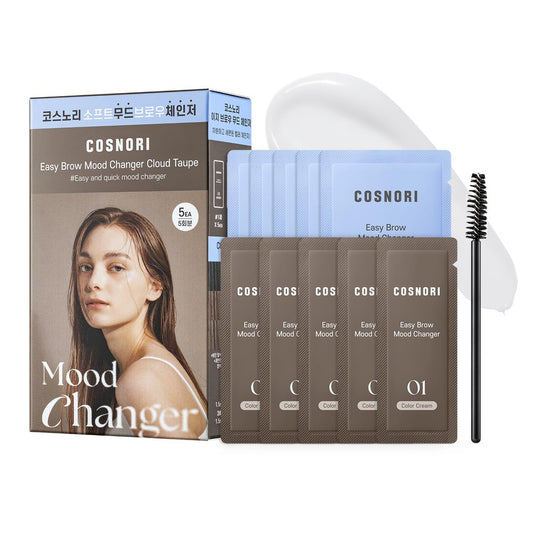 COSNORI Easy Brow Mood Changer Cloud Taupe – Brow Tinting Kit, Sanftes Aschbraun für Natürliche Augenbrauen, Sanfte Formel, 5 Anwendungen