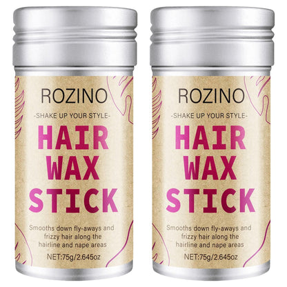 Haarwachs-Stick für fliegende Haare & Styling Pomade, 2er-Pack – Fettfreier Slick Stick für Frauen, Kinder & Männer – Bändigt Frizz, glatte Pferdeschwänze & Dutts, pflegende, reisefreundliche Haarwachs