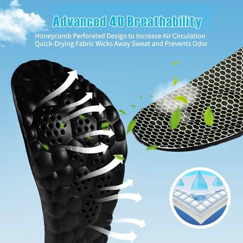 2026 Neue Stepper-Einlegesohlen für Damen und Herren, 4D Cloud Memory Foam Schuhsohlen, superweich und anti-ermüdend, Fußgewölbestütze zur Schmerzlinderung, stoßdämpfende Einlagen für Arbeitsstiefel (M10-10.5/W11-11.5)