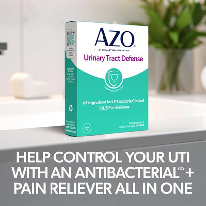 AZO Harnwegs-Abwehr Antibakterieller Schutz – Hilft, eine Harnwegsinfektion zu kontrollieren, bis Sie einen Arzt aufsuchen können – 48 Tabletten