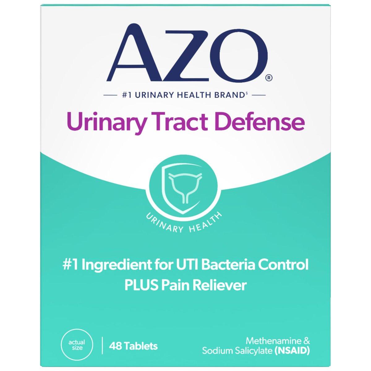 AZO Harnwegs-Abwehr Antibakterieller Schutz – Hilft, eine Harnwegsinfektion zu kontrollieren, bis Sie einen Arzt aufsuchen können – 48 Tabletten