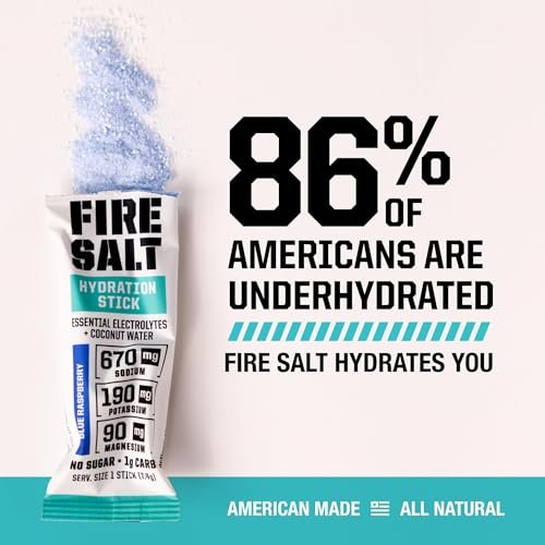 Fire Science Fire Salt Hydration Sticks, Elektrolyte & Kokoswasser, Hydrationsgetränk mit Magnesium, Kalium & Natrium, Zuckerfrei, Einzelportionen für unterwegs, Sortenvielfalt, 12er-Pack