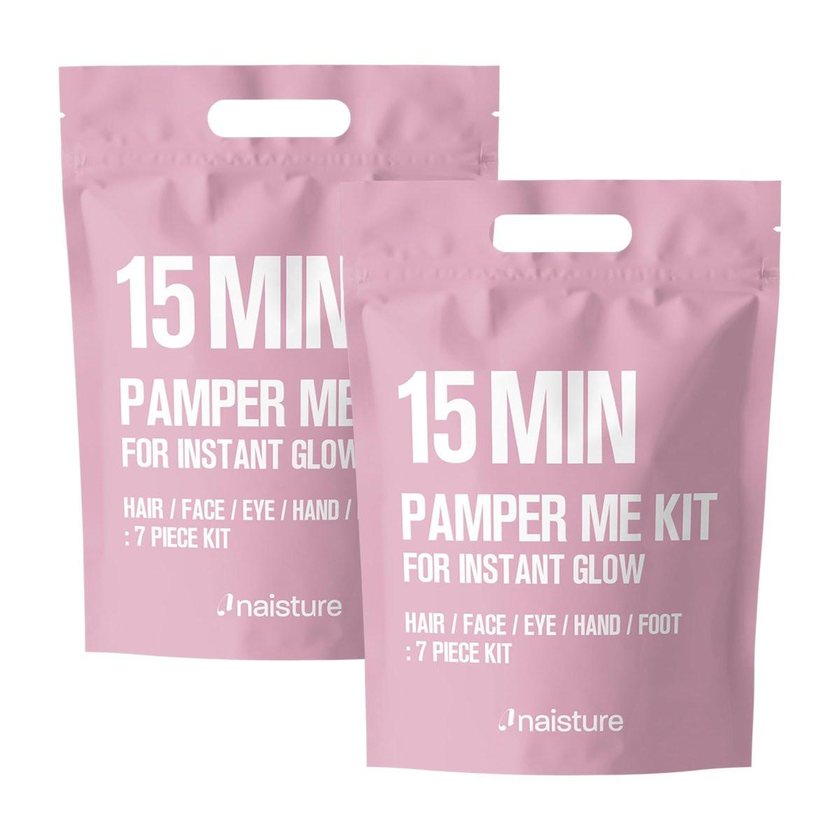 Naisture 15 Min Pamper Me Kit Duo Pack – Korean Spa Geschenkset für Frauen mit Haar-, Gesichts-, Augen-, Hand- und Fußmasken (14 Teile)