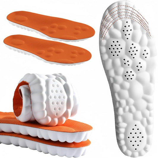 2026 Neue Stepper Einlegesohlen für Herren Damen, 4D Cloud Memory Foam Schuhsohlen, Superweich Anti-Ermüdung, Fußgewölbeunterstützung für Schmerzlinderung, Arbeitsschuheinlagen für Stoßdämpfung (M10-10.5/W11-11.5)