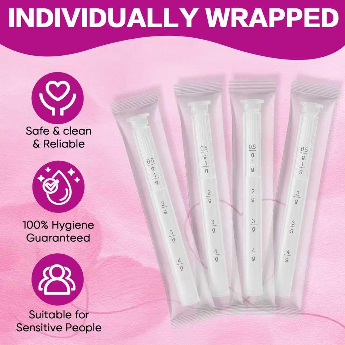 16er-Pack Einweg-Applikatoren für Vaginalcreme – Hygienisch, einzeln verpackt, mit Dosierungsmarkierungen, passend für die meisten Cremes, Gele und Gleitmittel