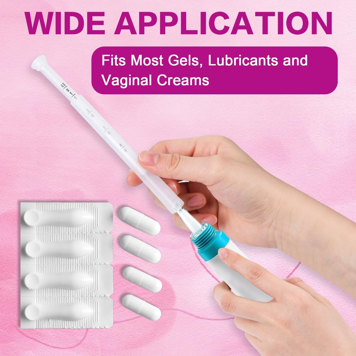 16er-Pack Einweg-Applikatoren für Vaginalcreme – Hygienisch, einzeln verpackt, mit Dosierungsmarkierungen, passend für die meisten Cremes, Gele und Gleitmittel