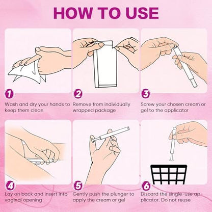 16er-Pack Einweg-Applikatoren für Vaginalcreme – Hygienisch, einzeln verpackt, mit Dosierungsmarkierungen, passend für die meisten Cremes, Gele und Gleitmittel