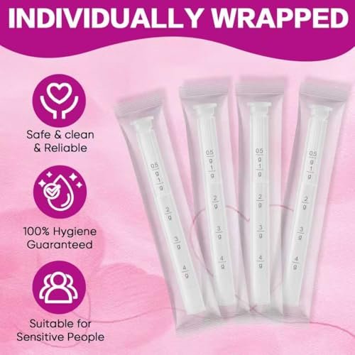 16er-Pack Einweg-Applikatoren für Vaginalcreme – Hygienisch, einzeln verpackt, mit Dosierungsmarkierungen, passend für die meisten Cremes, Gele und Gleitmittel