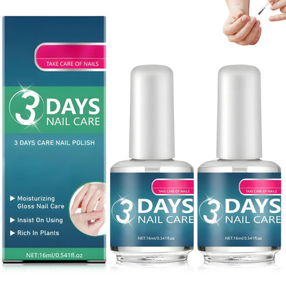 2 Stück 3-Tage Nagelpflege, Keratin-Aminosäure-Formel zur Stärkung & Feuchtigkeitsversorgung, Behandlung für trockene, schwache, brüchige Nägel
