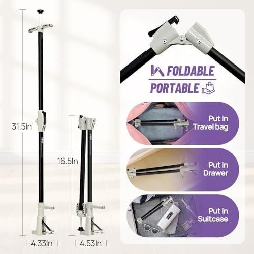 LookFox Langer Nagelknipser mit HD-Endoskop & LED-Licht, 32 Zoll klappbarer Aluminiumschaft, verstellbarer Stützfuß, Edelstahlklinge für dicke Nägel – Ideal für Senioren, Übergewichtige und Arthritiker
