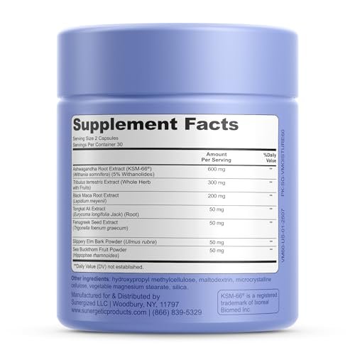 Premium Vaginale Feuchtigkeitsunterstützung Kapseln - Vaginale Feuchtigkeit & Stimmung, Sexuelle Funktion & Entspannung, Trockenheit, Weibliches Wohlbefinden & Intimität, KSM 66 Ashwagandha, Ulme & Maca - 60 Kapseln