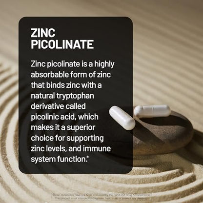 NatureWise Zink Picolinat mit D3 + K2 – Zink für Männer & Frauen + Vitamin D3 K2 – Unterstützt Immun- und Knochengesundheit* – Non-GMO, glutenfrei, hergestellt in den USA – 30 Kapseln (30-Tage-Versorgung)