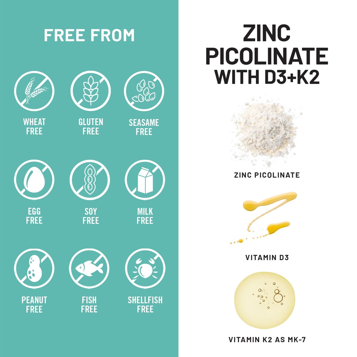 NatureWise Zink Picolinat mit D3 + K2 – Zink für Männer & Frauen + Vitamin D3 K2 – Unterstützt Immun- und Knochengesundheit* – Non-GMO, glutenfrei, hergestellt in den USA – 30 Kapseln (30-Tage-Versorgung)