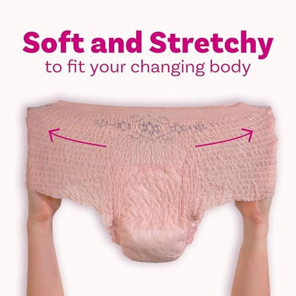 Depend Wochenbett-Unterwäsche für Frauen, Inkontinenzslips, maximale Saugfähigkeit, Größe L, 17 Stück