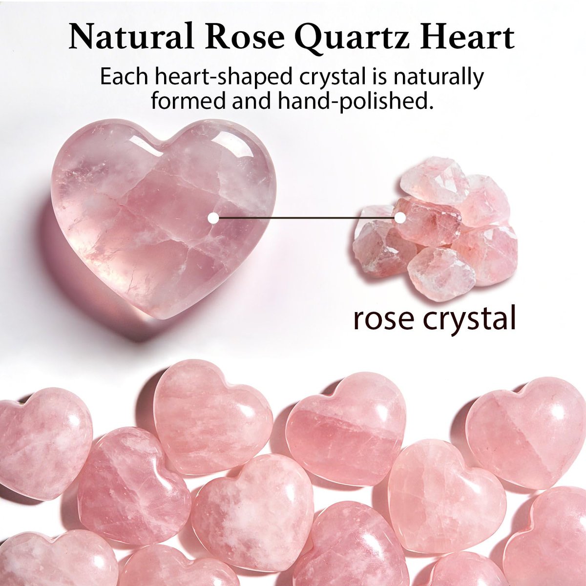 Nuyviare Kristall-Geschenk für Mama, Rosenquarz Herz-Amulet, Geburtstagsgeschenk für Mutter, von Tochter, Sohn, Taschenkristall-Geschenke, Muttertag Kristall für Mama, sentimentales Muttertags-Amulet (Mama)
