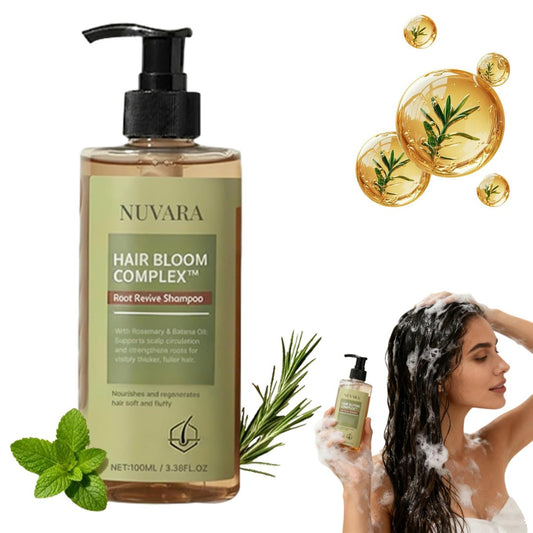 nuvara Root Revival Shampoo – Volumen-Shampoo für feines Haar, stärkend bei dünner werdendem und geschädigtem Haar, 100 ml