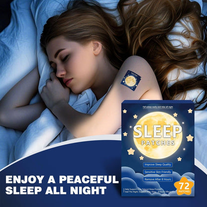 Kensem 72 Schlafpflaster für Erwachsene mit extra Stärke, natürliche Tiefschlaf-Unterstützung mit Baldrian, Melatonin & Magnesium, sanfte Nachtruhe-Pflaster für Frauen & Männer, erfrischt aufwachen