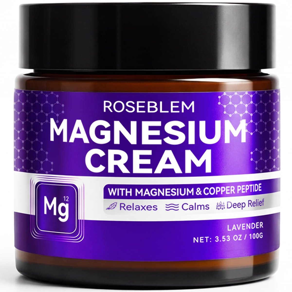 Magnesium Creme mit Kupferpeptid & Lavendel – Muskelentspannung für Beine & Körper, Schlafunterstützung, feuchtigkeitsspendende Creme mit Sheabutter & Jojobaöl für empfindliche Haut, tägliche Anwendung, 100 ml