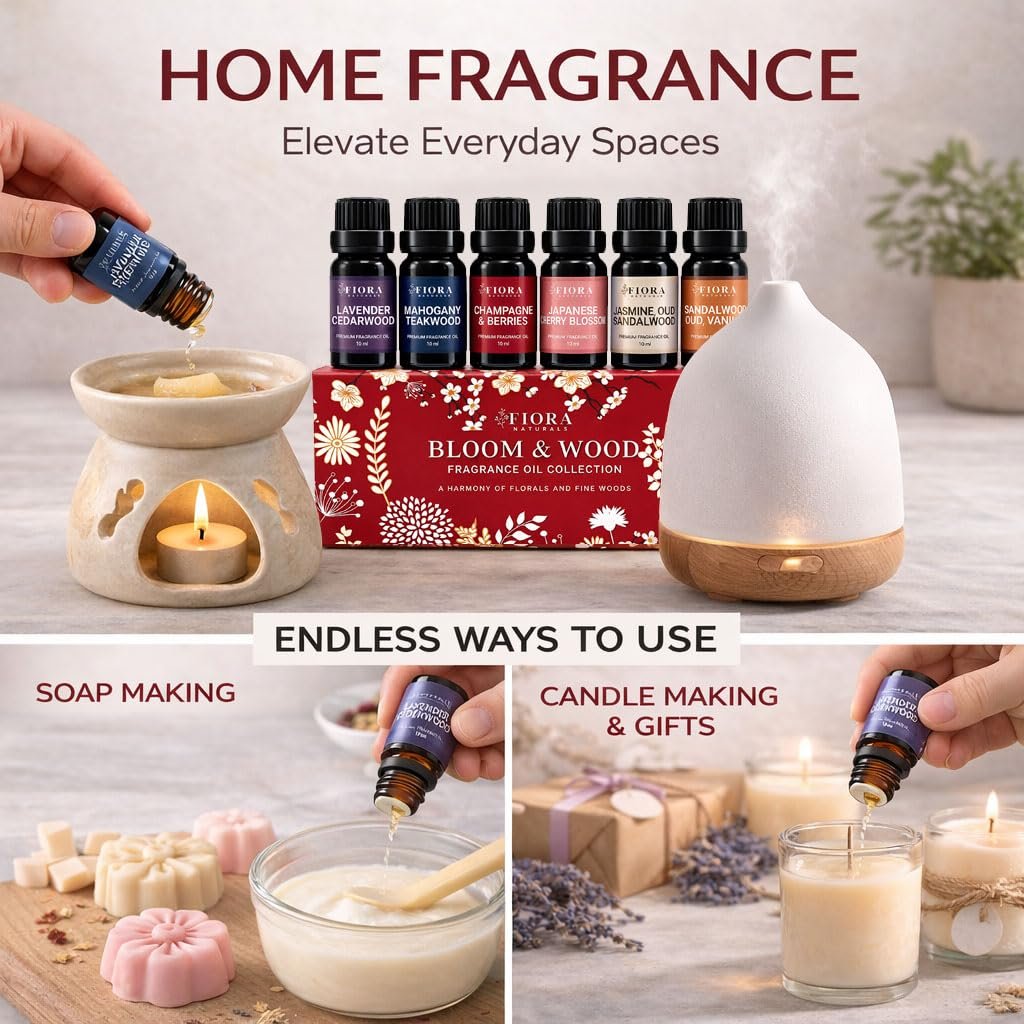 Premium Duftöl Set – Hochkonzentrierte Duftöle für Kerzenherstellung, Seife, Wachsschmelzen & Raumduft, langanhaltende Aromaöle Geschenkset für Diffuser & DIY, Aromatherapie Muttertagsgeschenk