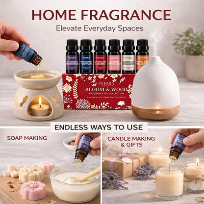 Premium Duftöl Set – Hochkonzentrierte Duftöle für Kerzenherstellung, Seife, Wachsschmelzen & Raumduft, langanhaltende Aromaöle Geschenkset für Diffuser & DIY, Aromatherapie Muttertagsgeschenk
