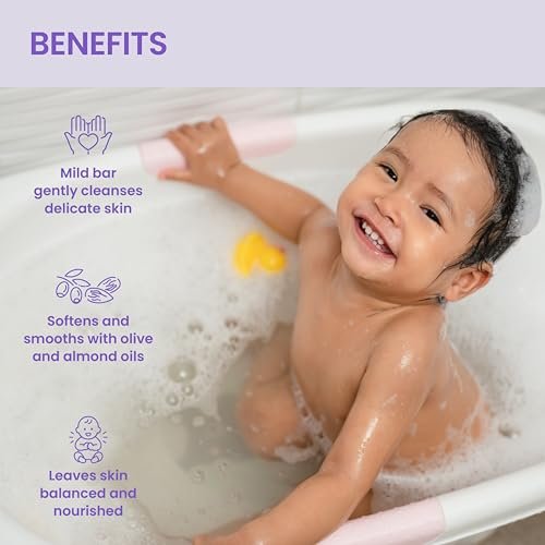 Himalaya Erfrischender Babybar – Sanfte Kräuterreinigung für Babys empfindliche Haut, beruhigt und hydratisiert, kein Spannungsgefühl nach dem Bad, klinisch getestet, 125 g, 3er-Pack