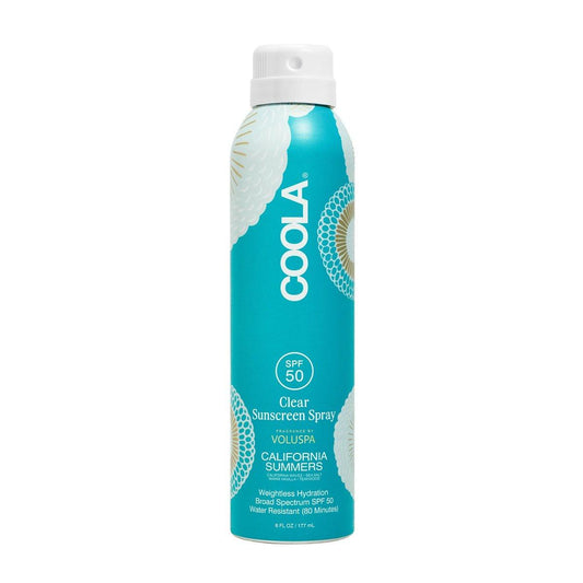 COOLA Organic Clear Sunblock Spray SPF 50 - Voluspa California Summers Duft - Dermatologisch getesteter Sonnenschutz für tägliche Anwendung - Vegan & Glutenfrei