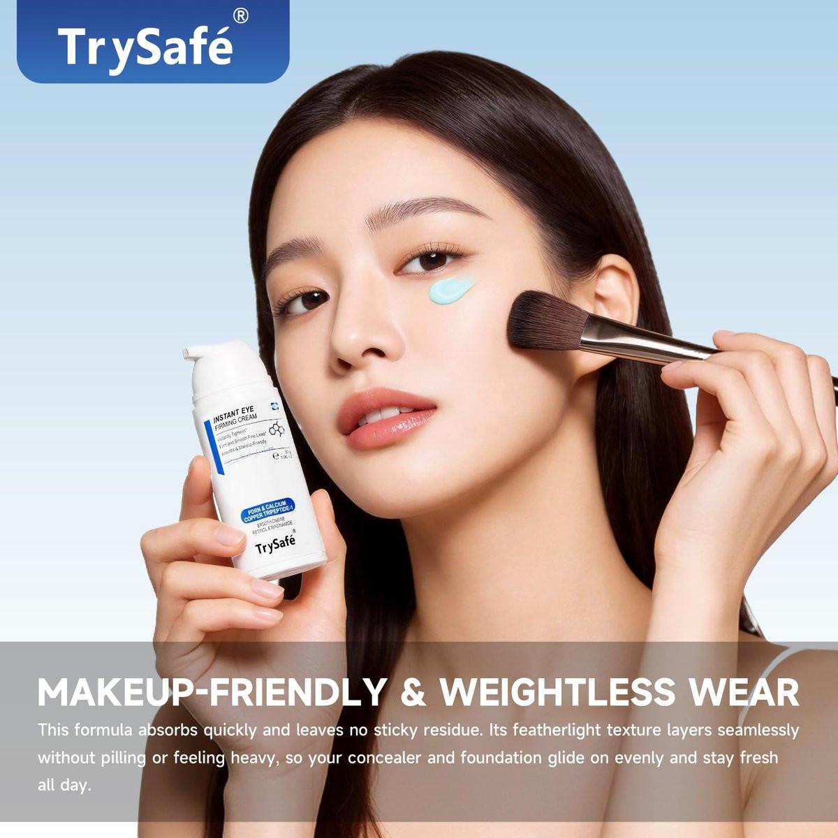 TrySafe 1,06oz PDRN & Calcium & Copper Peptides Temporärer Augenstraffer - Reduziert Augenringe, Tränensäcke & Fältchen sofort* | Hyaluron, Kollagen, Kojisäure, Koffein