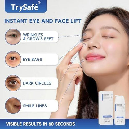 TrySafe 1,06oz PDRN & Calcium & Copper Peptides Temporärer Augenstraffer - Reduziert Augenringe, Tränensäcke & Fältchen sofort* | Hyaluron, Kollagen, Kojisäure, Koffein