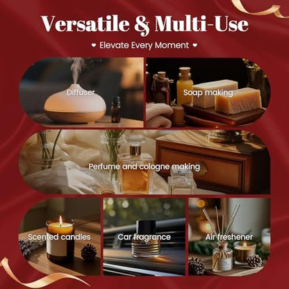 Date Night Duftöle Set – Premium ätherische Öle für Kerzen-, Seifen- und Parfümherstellung, Rosenöl türkisch, Romantikwasser, Valentinstagsgeschenk für Frauen (6 x 10 ml)