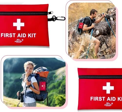 2er-Pack 152-teiliges kleines Erste-Hilfe-Set, Reisegröße, TSA-zugelassen, Mini-Erste-Hilfe-Set für Zuhause, Auto, Reisen, Camping, LKW, Sport, Büro, Wandern, Rucksack; Geschenk für Oma
