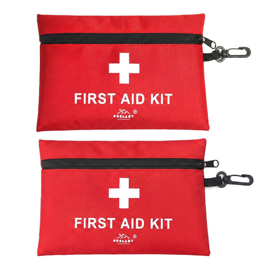 2er-Pack 152-teiliges kleines Erste-Hilfe-Set, Reisegröße, TSA-zugelassen, Mini-Erste-Hilfe-Set für Zuhause, Auto, Reisen, Camping, LKW, Sport, Büro, Wandern, Rucksack; Geschenk für Oma