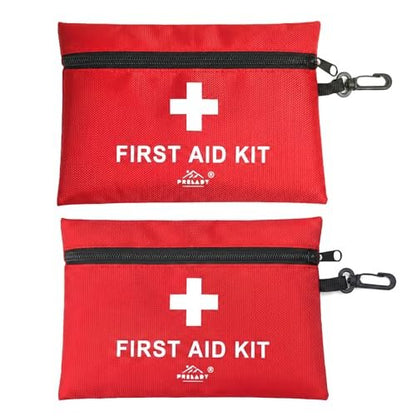 2er-Pack 152-teiliges kleines Erste-Hilfe-Set, Reisegröße, TSA-zugelassen, Mini-Erste-Hilfe-Set für Zuhause, Auto, Reisen, Camping, LKW, Sport, Büro, Wandern, Rucksack; Geschenk für Oma