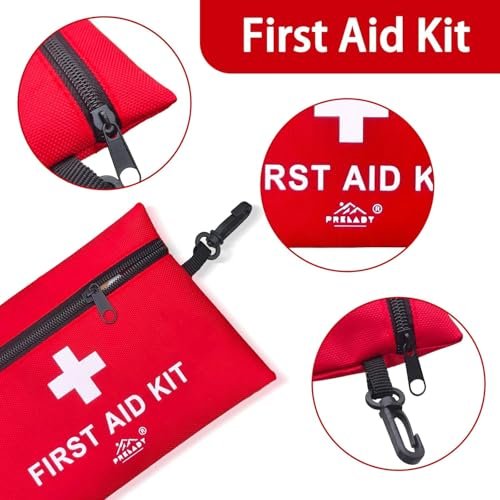 2er-Pack 152-teiliges kleines Erste-Hilfe-Set, Reisegröße, TSA-zugelassen, Mini-Erste-Hilfe-Set für Zuhause, Auto, Reisen, Camping, LKW, Sport, Büro, Wandern, Rucksack; Geschenk für Oma