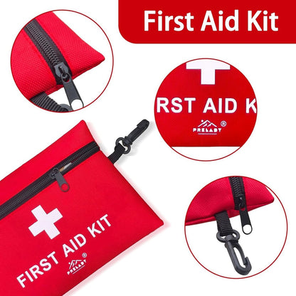 2er-Pack 152-teiliges kleines Erste-Hilfe-Set, Reisegröße, TSA-zugelassen, Mini-Erste-Hilfe-Set für Zuhause, Auto, Reisen, Camping, LKW, Sport, Büro, Wandern, Rucksack; Geschenk für Oma