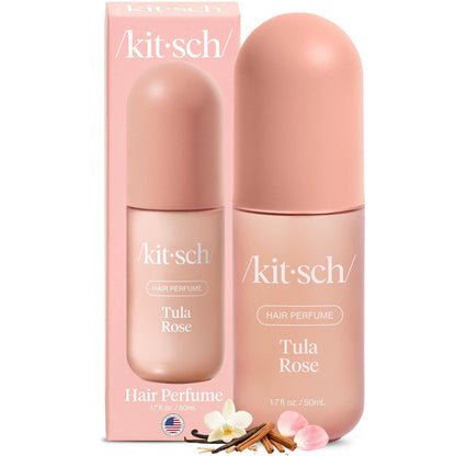 Kitsch Haarparfüm für Frauen - Tula Rose | Reinigendes, deodorierendes & patentiertes geruchsbeseitigendes Haarspray & Körperspray - Frische für Haare, Körper & Kissen - Florale Vanillenote – 50 ml