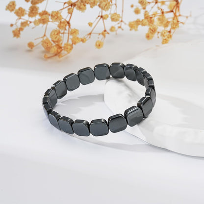Gnamy Hämatit-Armband für Männer – Natürliche Heilstein-Armbänder als Geschenk für Ihn, Ehemann, Freund