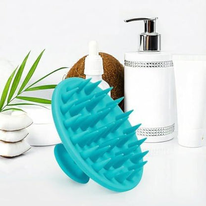 Meartchy Silikon-Kopfhautmassagebürste – Sanfte Haarbürste für Haarwachstum & Schuppenentfernung, Haarschrubber zur Stimulation der Kopfhaut, mit weichen Borsten für nasse und trockene Kopfhautpflege (Seeblau)