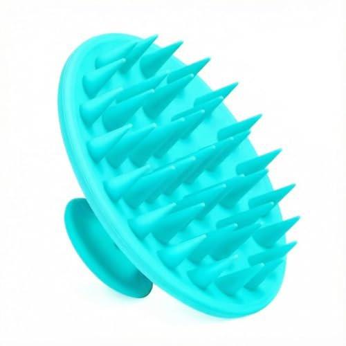 Meartchy Silikon-Kopfhautmassagebürste – Sanfte Haarbürste für Haarwachstum & Schuppenentfernung, Haarschrubber zur Stimulation der Kopfhaut, mit weichen Borsten für nasse und trockene Kopfhautpflege (Seeblau)