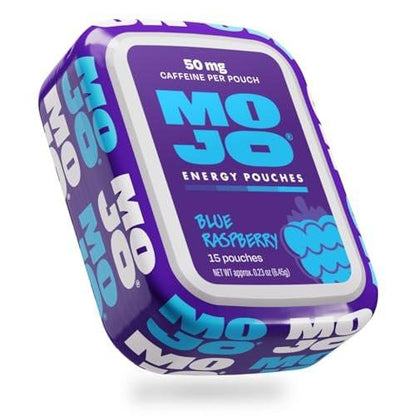 MOJO Energy Pouches Blaubeer-Geschmack, 50 mg pro Koffein-Pouch, 15 Beutel, Einzelpackung