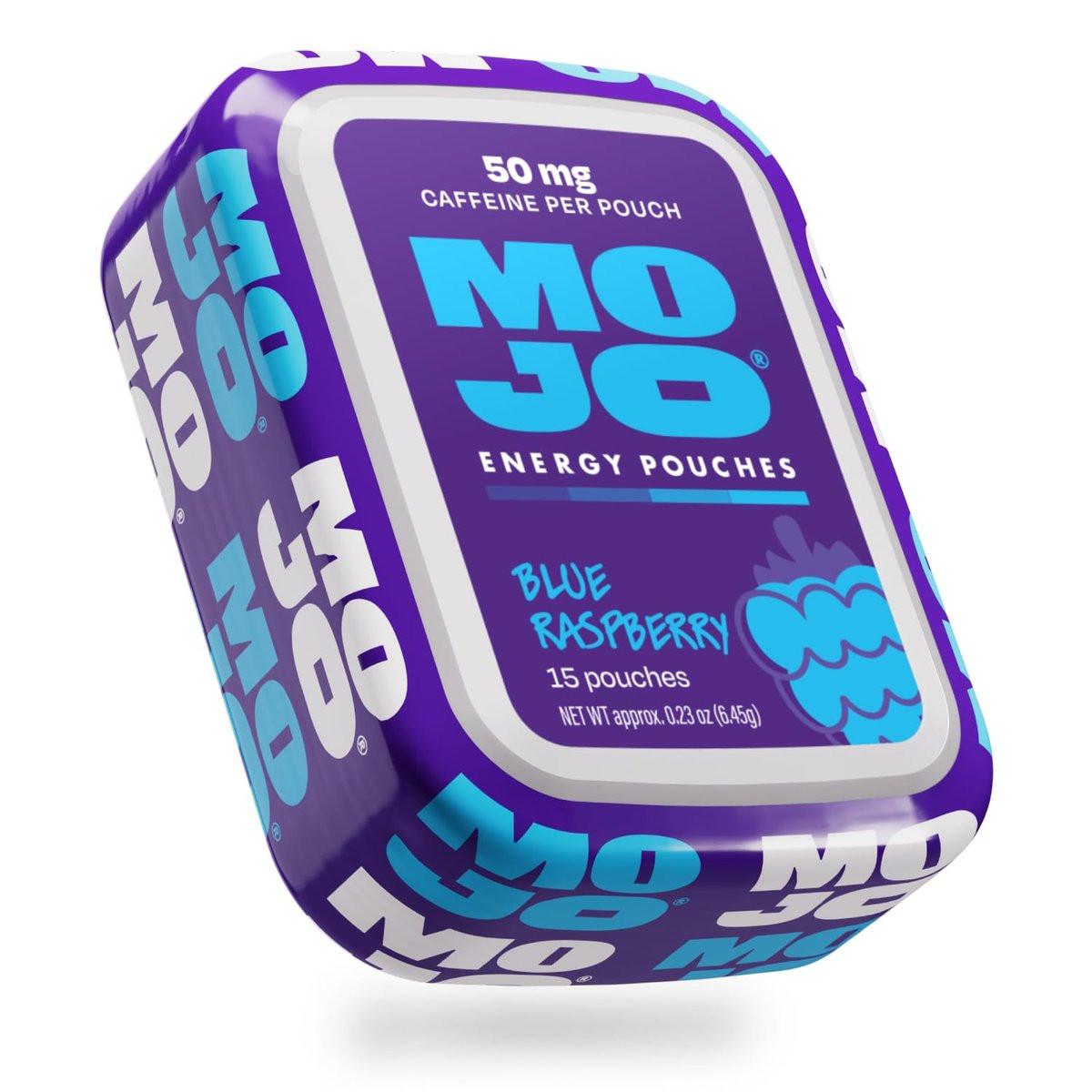MOJO Energy Pouches Blaubeer-Geschmack, 50 mg pro Koffein-Pouch, 15 Beutel, Einzelpackung