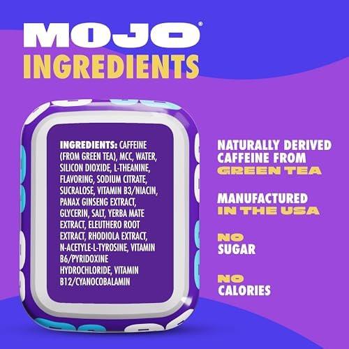 MOJO Energy Pouches Blaubeer-Geschmack, 50 mg pro Koffein-Pouch, 15 Beutel, Einzelpackung