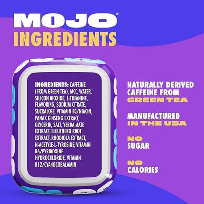 MOJO Energy Pouches Blaubeer-Geschmack, 50 mg pro Koffein-Pouch, 15 Beutel, Einzelpackung