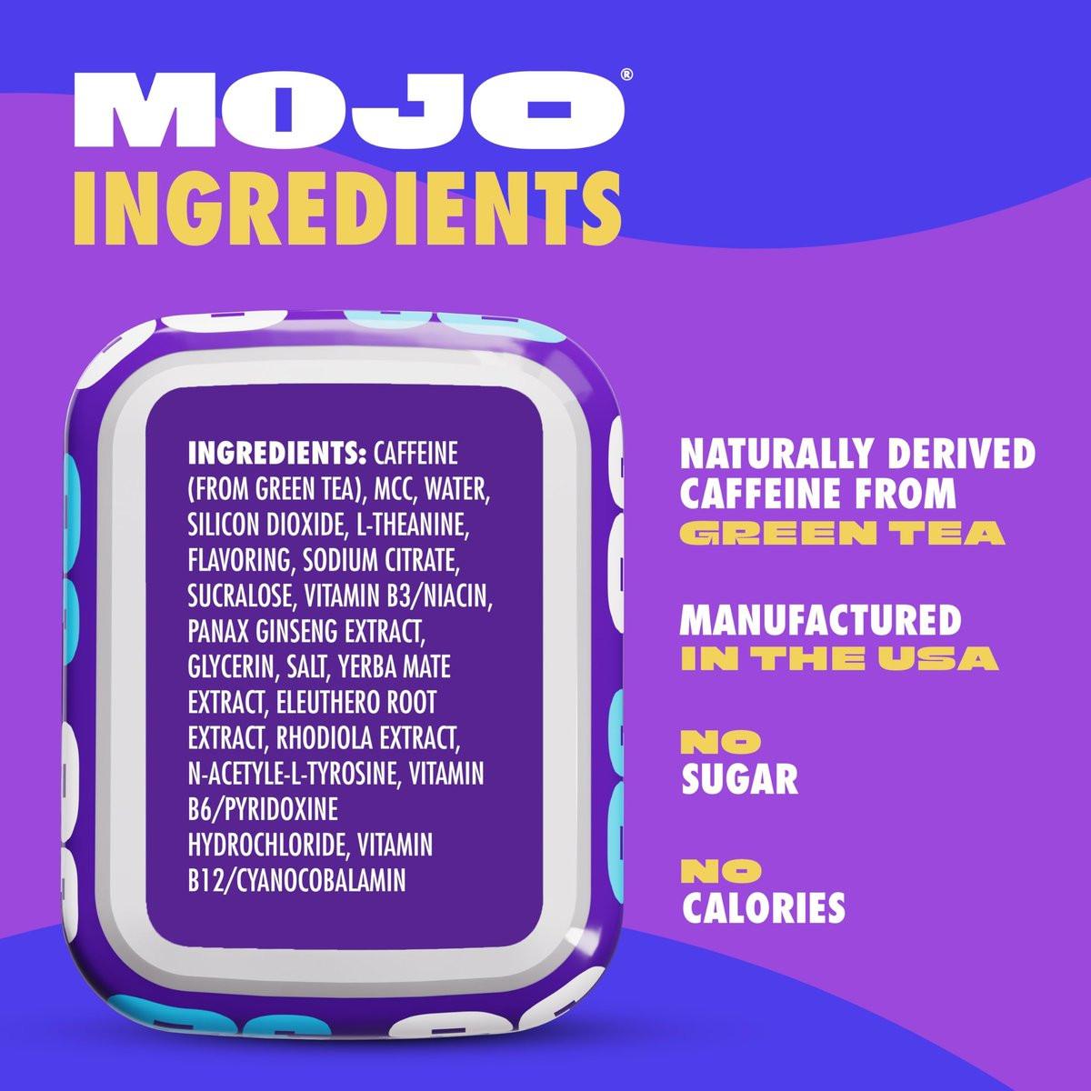 MOJO Energy Pouches Blaubeer-Geschmack, 50 mg pro Koffein-Pouch, 15 Beutel, Einzelpackung