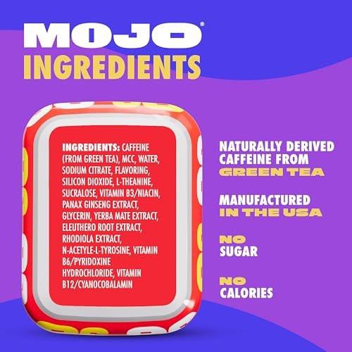 MOJO Energie-Pouches, Tropical Punch Geschmack, 50 mg Koffein pro Pouch, 15 Pouches, Einzelpackung